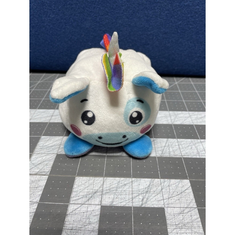 Spark Create Imagine 6" Unicorn Plush White Pink Rainbow 2 In 1 Toy Smooshy